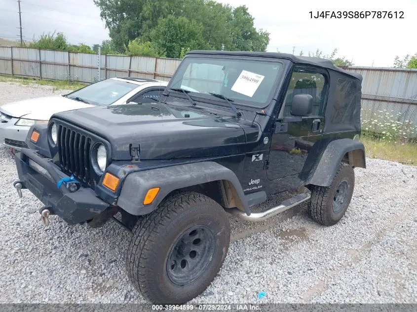 2006 Jeep Wrangler X VIN: 1J4FA39S86P787612 Lot: 39964599