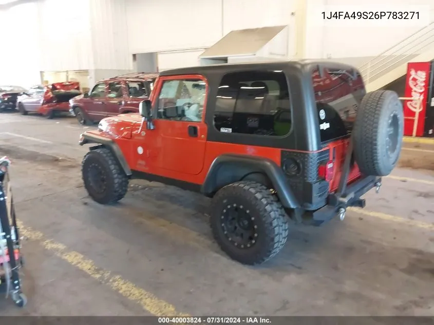 2006 Jeep Wrangler Sport VIN: 1J4FA49S26P783271 Lot: 40003824