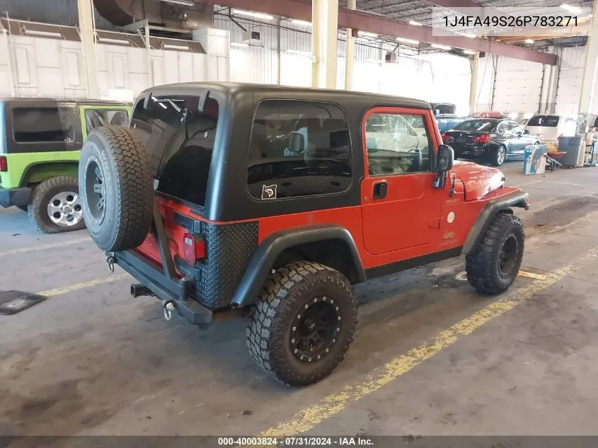 2006 Jeep Wrangler Sport VIN: 1J4FA49S26P783271 Lot: 40003824