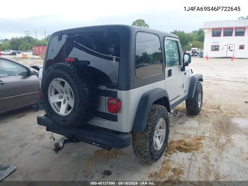 2006 Jeep Wrangler Rubicon VIN: 1J4FA69S46P722645 Lot: 40137098