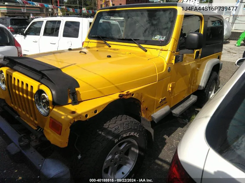 2006 Jeep Wrangler VIN: 1J4FA44S16P739477 Lot: 40188515