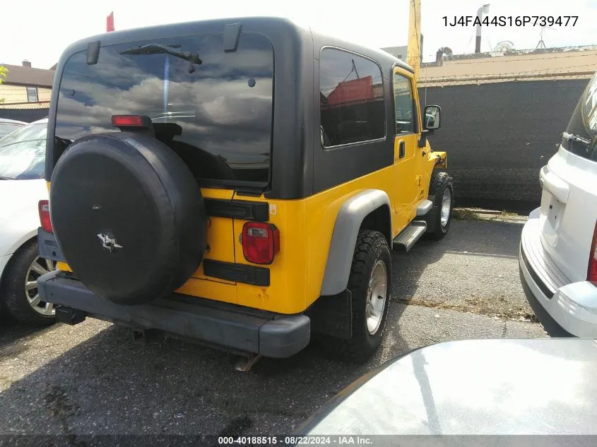 2006 Jeep Wrangler VIN: 1J4FA44S16P739477 Lot: 40188515