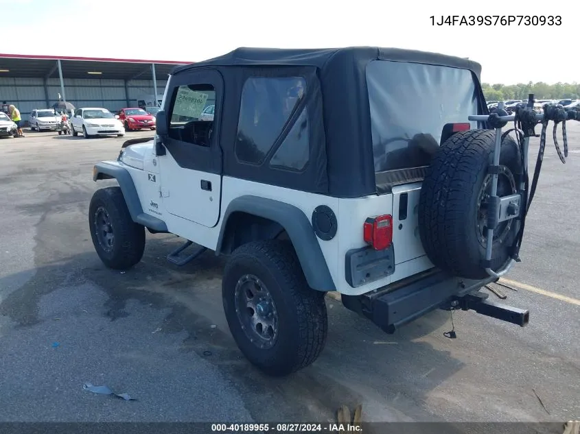 1J4FA39S76P730933 2006 Jeep Wrangler X