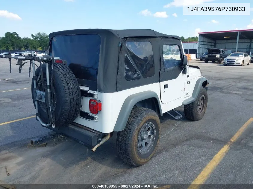 2006 Jeep Wrangler X VIN: 1J4FA39S76P730933 Lot: 40189955