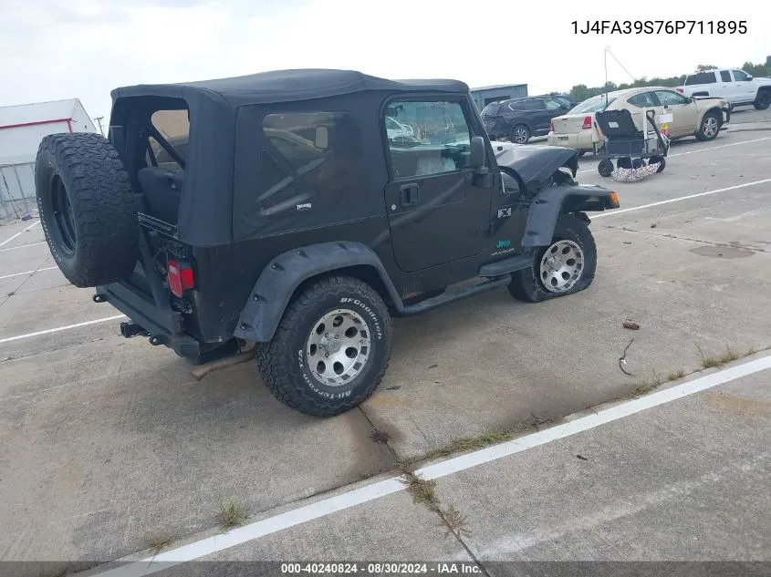 2006 Jeep Wrangler X VIN: 1J4FA39S76P711895 Lot: 40240824