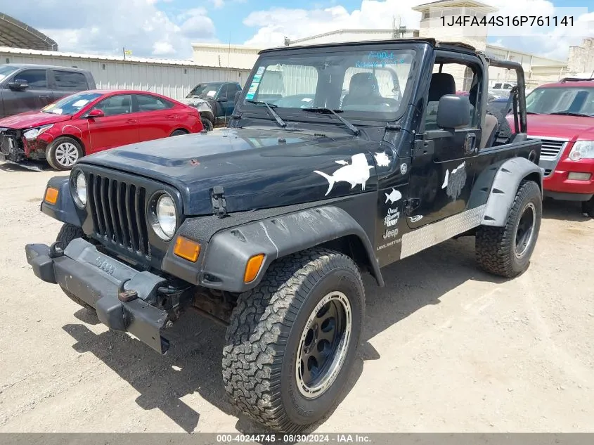 2006 Jeep Wrangler Unlimited VIN: 1J4FA44S16P761141 Lot: 40244745