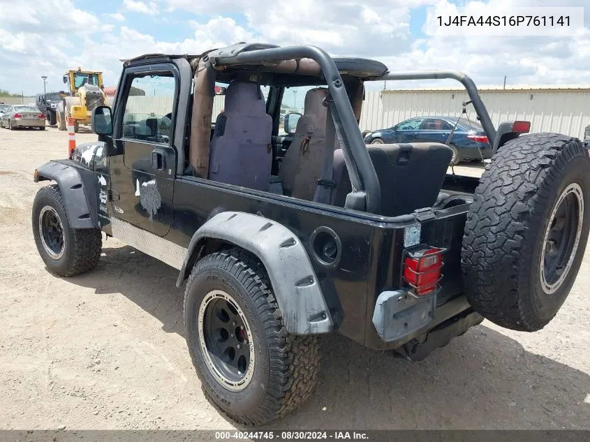 2006 Jeep Wrangler Unlimited VIN: 1J4FA44S16P761141 Lot: 40244745