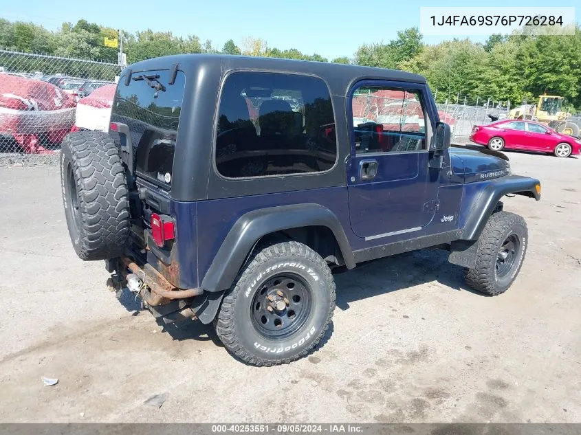 2006 Jeep Wrangler Rubicon VIN: 1J4FA69S76P726284 Lot: 40253551