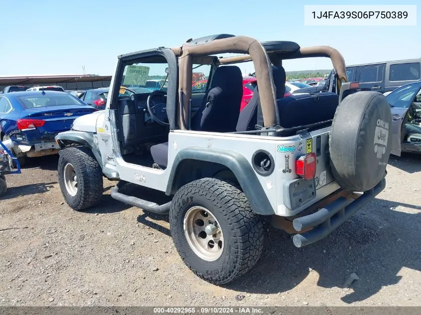 1J4FA39S06P750389 2006 Jeep Wrangler X