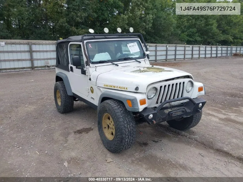 1J4FA49S76P729724 2006 Jeep Wrangler Sport