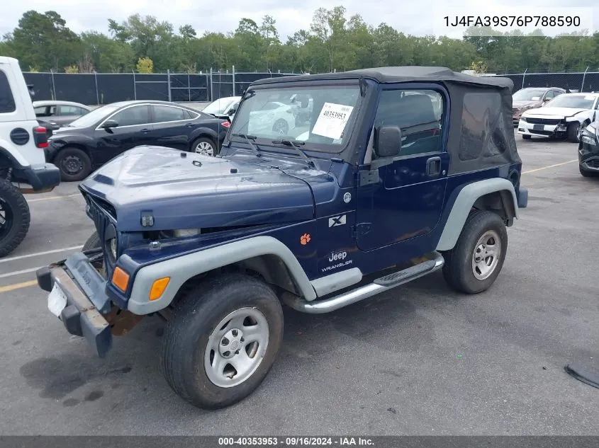 2006 Jeep Wrangler X VIN: 1J4FA39S76P788590 Lot: 40353953