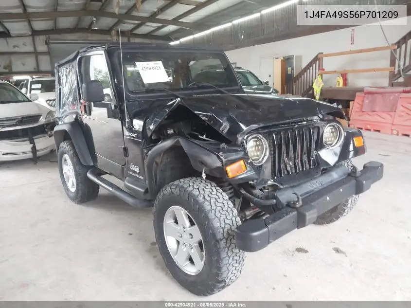 1J4FA49S56P701209 2006 Jeep Wrangler Sport