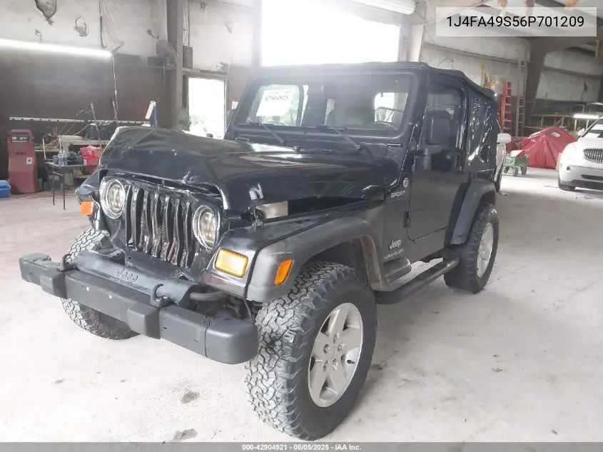 1J4FA49S56P701209 2006 Jeep Wrangler Sport