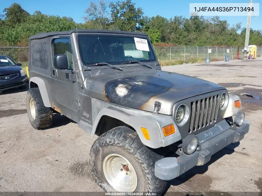 1J4FA44S36P713494 2006 Jeep Wrangler Unlimited