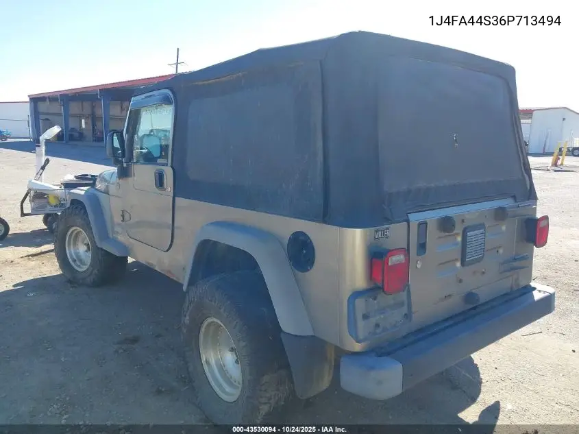 1J4FA44S36P713494 2006 Jeep Wrangler Unlimited