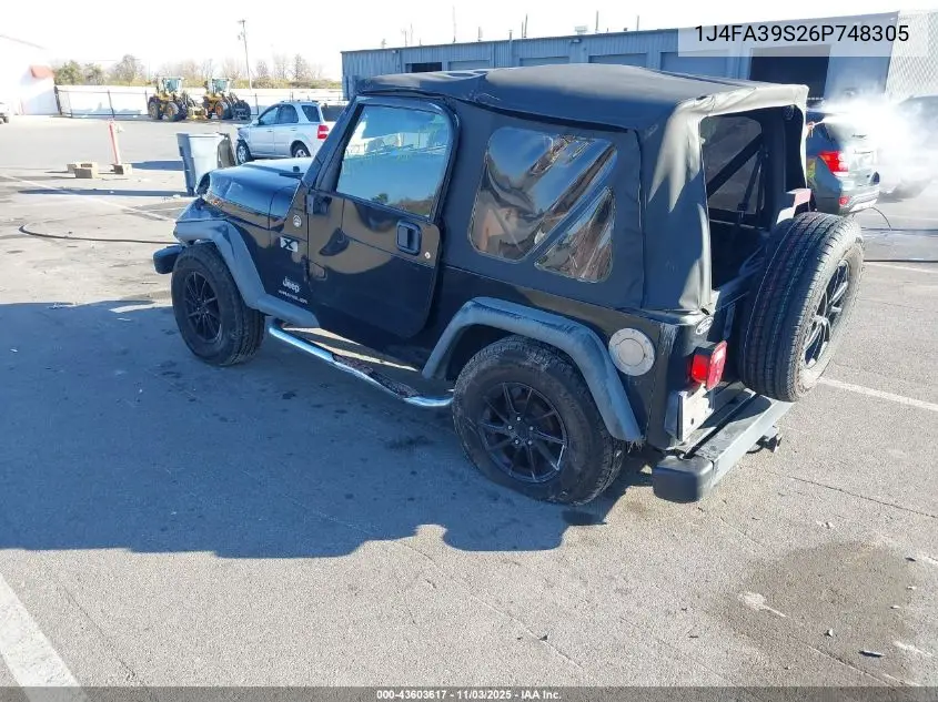 1J4FA39S26P748305 2006 Jeep Wrangler X