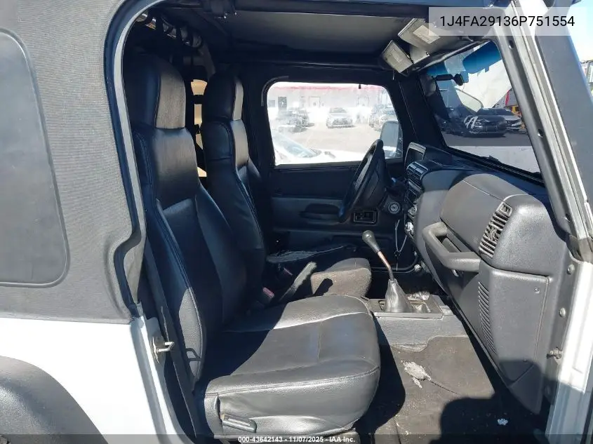 1J4FA29136P751554 2006 Jeep Wrangler Se