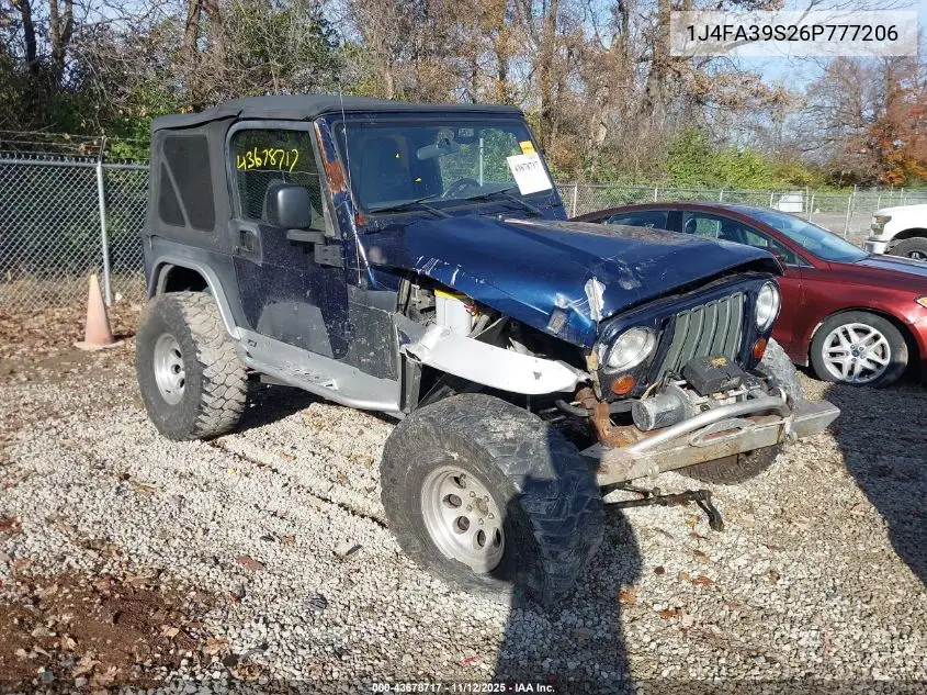 1J4FA39S26P777206 2006 Jeep Wrangler X