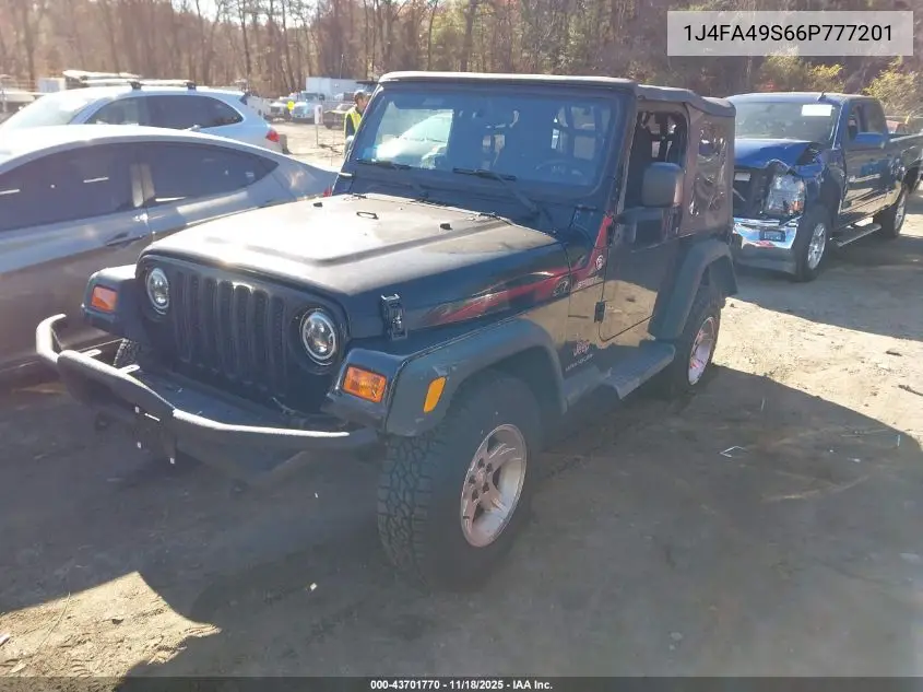 1J4FA49S66P777201 2006 Jeep Wrangler Sport