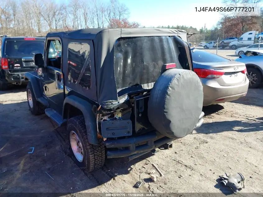 1J4FA49S66P777201 2006 Jeep Wrangler Sport