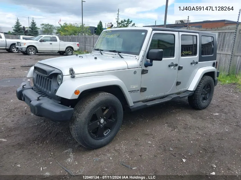 2007 Jeep Wrangler Unlimited Sahara VIN: 1J4GA59147L128264 Lot: 12040134