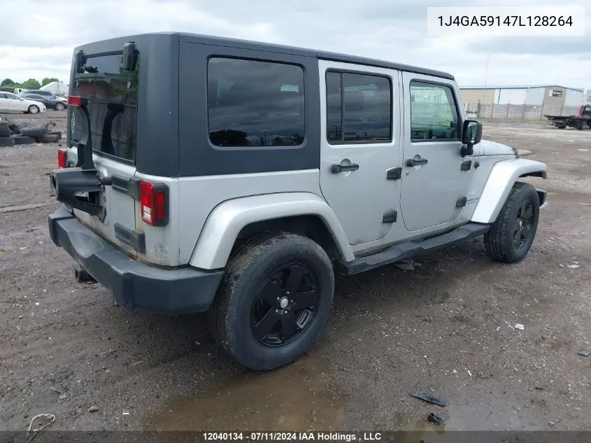 2007 Jeep Wrangler Unlimited Sahara VIN: 1J4GA59147L128264 Lot: 12040134