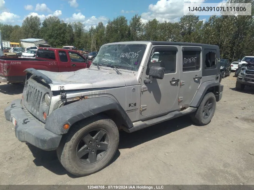 1J4GA39107L111806 2007 Jeep Wrangler X