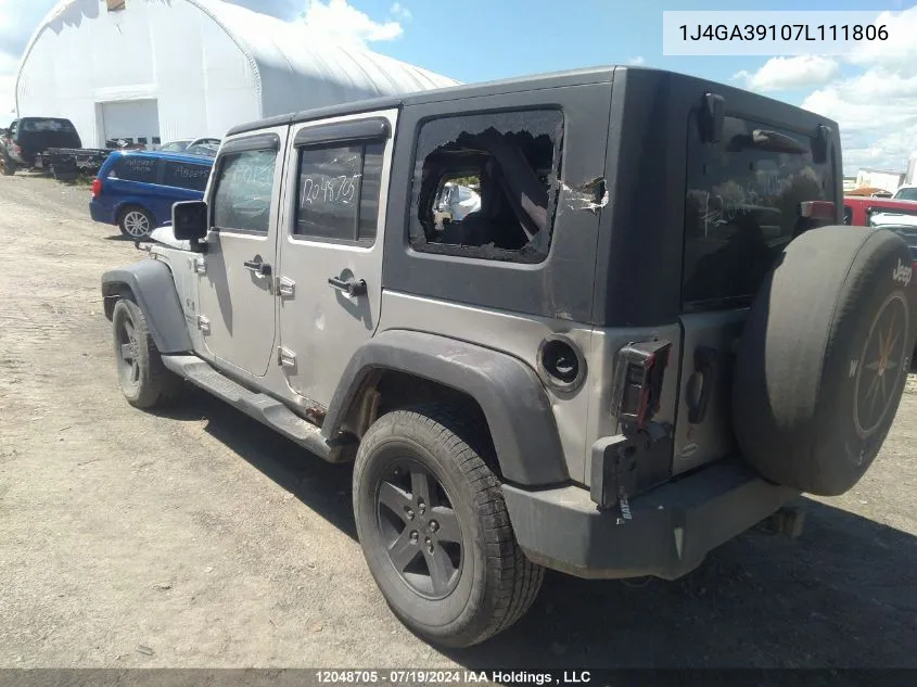 1J4GA39107L111806 2007 Jeep Wrangler X