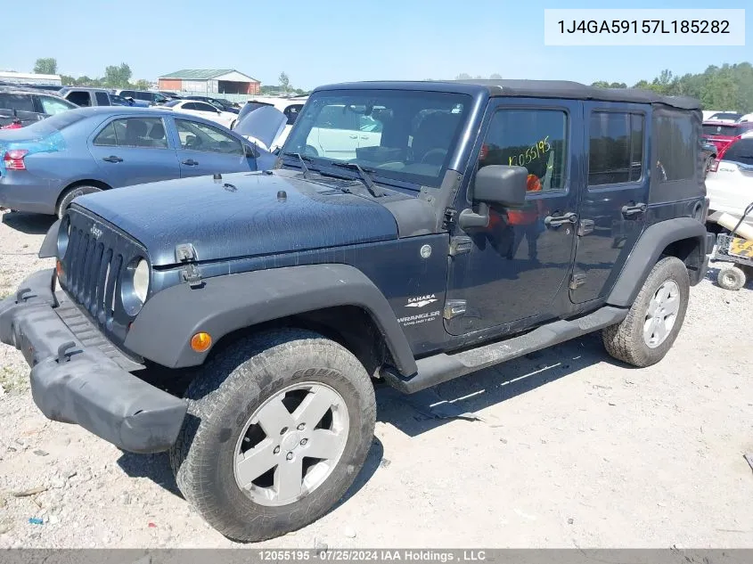 1J4GA59157L185282 2007 Jeep Wrangler Unlimited Sahara