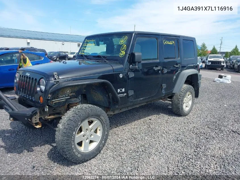 2007 Jeep Wrangler X VIN: 1J4GA391X7L116916 Lot: 12062274