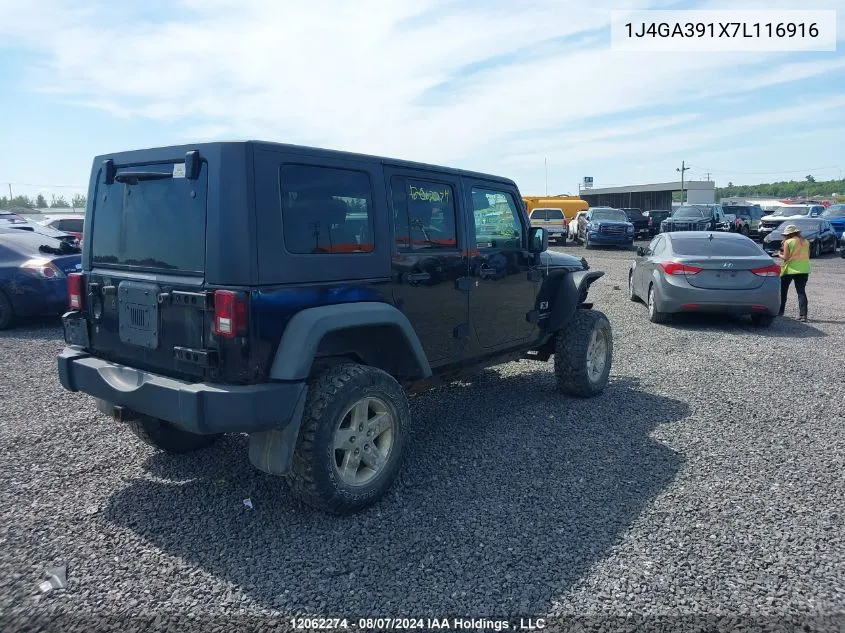 1J4GA391X7L116916 2007 Jeep Wrangler X