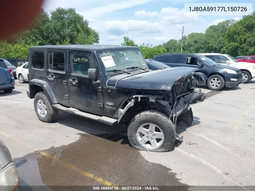 1J8GA59177L150726 2007 Jeep Wrangler Unlimited Sahara