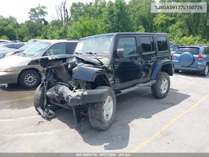 1J8GA59177L150726 2007 Jeep Wrangler Unlimited Sahara