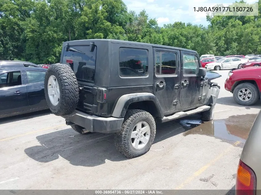 1J8GA59177L150726 2007 Jeep Wrangler Unlimited Sahara