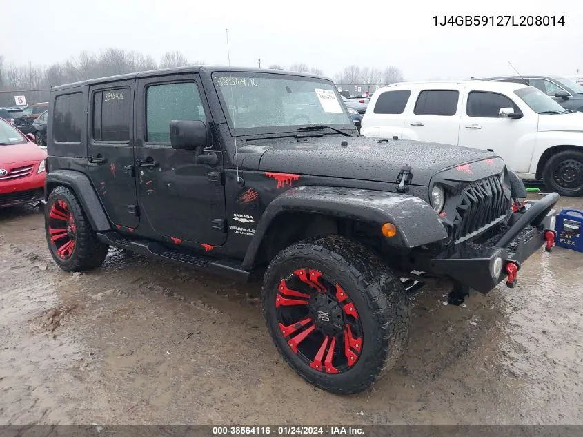 2007 Jeep Wrangler Unlimited Sahara VIN: 1J4GB59127L208014 Lot: 38564116