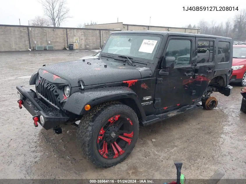 2007 Jeep Wrangler Unlimited Sahara VIN: 1J4GB59127L208014 Lot: 38564116