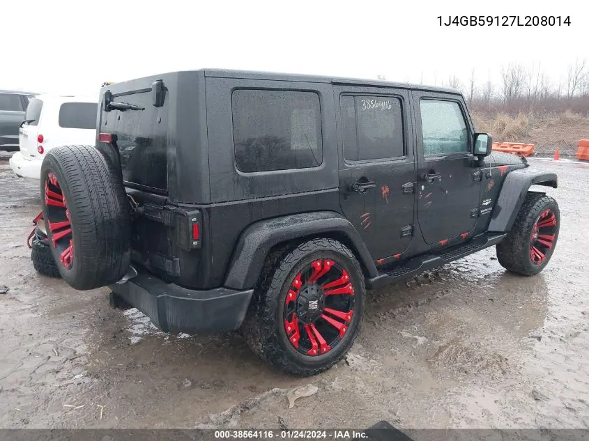 2007 Jeep Wrangler Unlimited Sahara VIN: 1J4GB59127L208014 Lot: 38564116