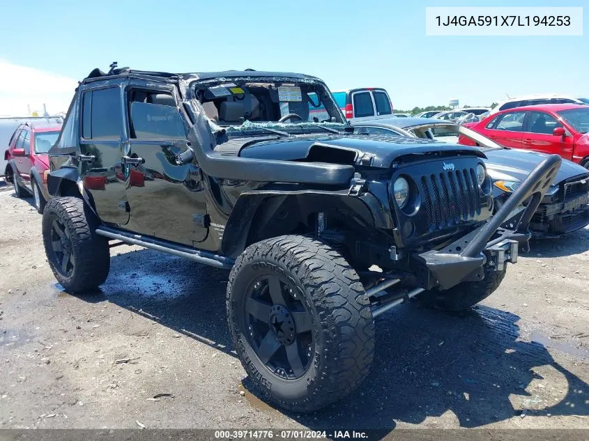 1J4GA591X7L194253 2007 Jeep Wrangler Unlimited Sahara