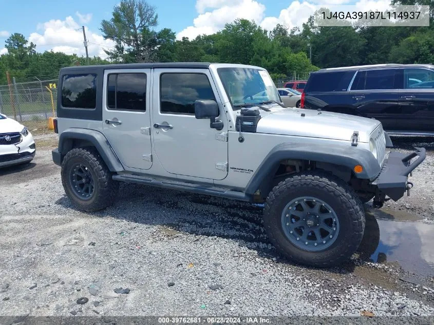 2007 Jeep Wrangler Unlimited X VIN: 1J4GA39187L114937 Lot: 39762681