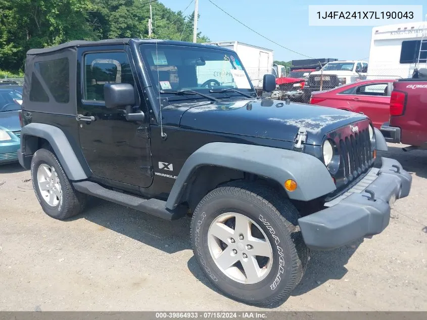 1J4FA241X7L190043 2007 Jeep Wrangler X