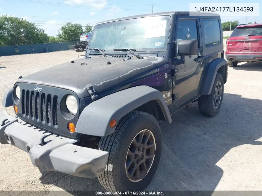 2007 Jeep Wrangler X VIN: 1J4FA24177L134593 Lot: 39886074