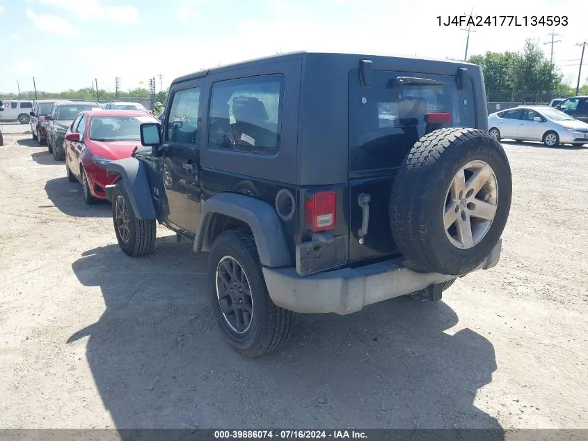 2007 Jeep Wrangler X VIN: 1J4FA24177L134593 Lot: 39886074