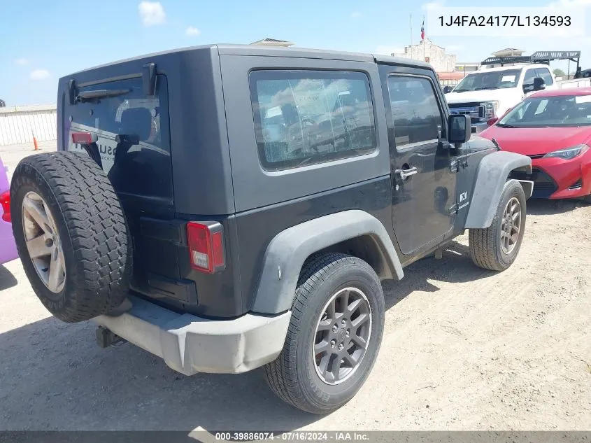 2007 Jeep Wrangler X VIN: 1J4FA24177L134593 Lot: 39886074