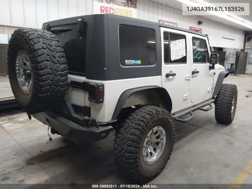 1J4GA39167L153526 2007 Jeep Wrangler X