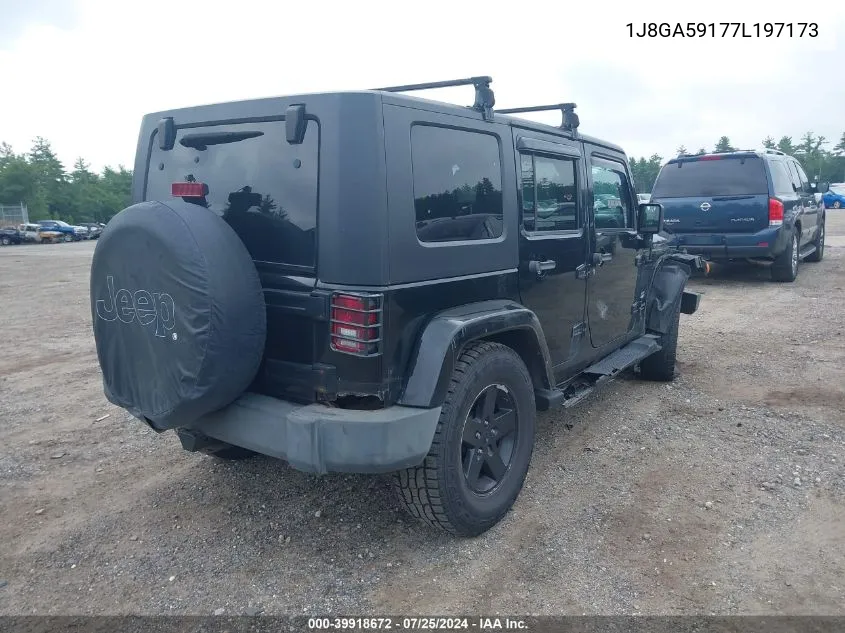 1J8GA59177L197173 2007 Jeep Wrangler Unlimited Sahara