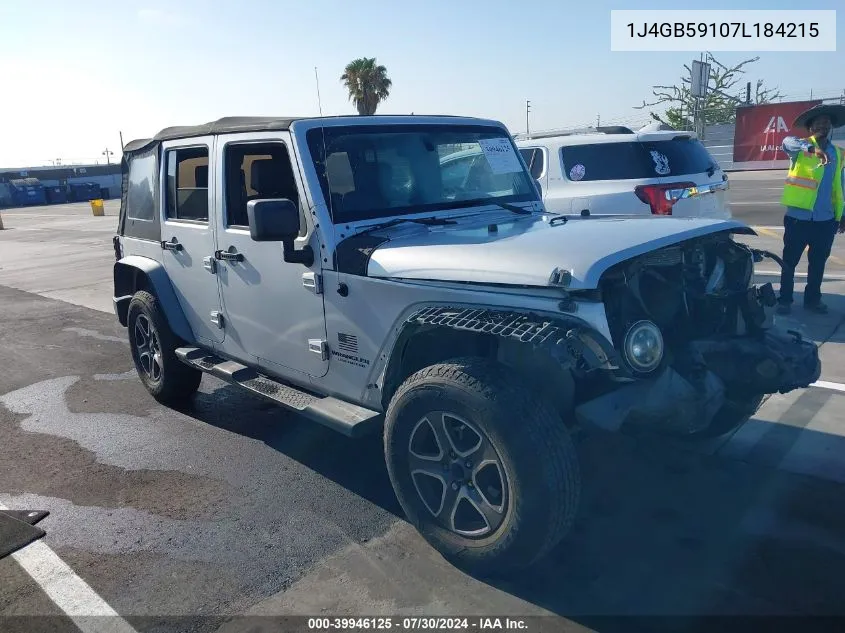 1J4GB59107L184215 2007 Jeep Wrangler Unlimited Sahara