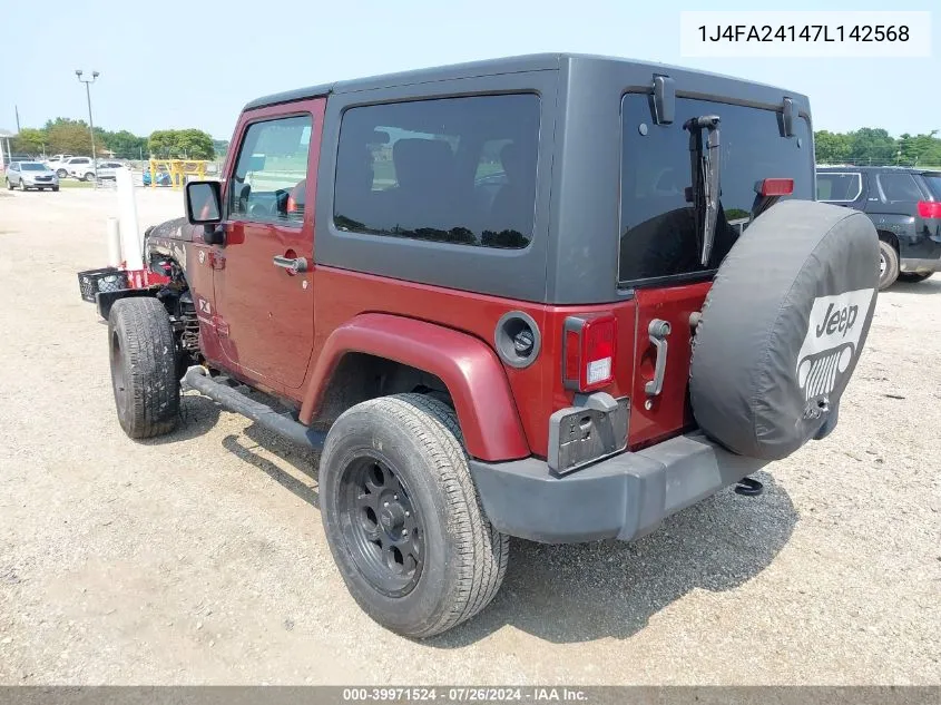 2007 Jeep Wrangler X VIN: 1J4FA24147L142568 Lot: 39971524