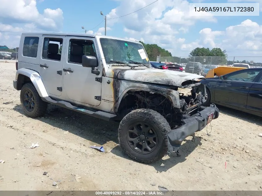 1J4GA59167L172380 2007 Jeep Wrangler Unlimited Sahara