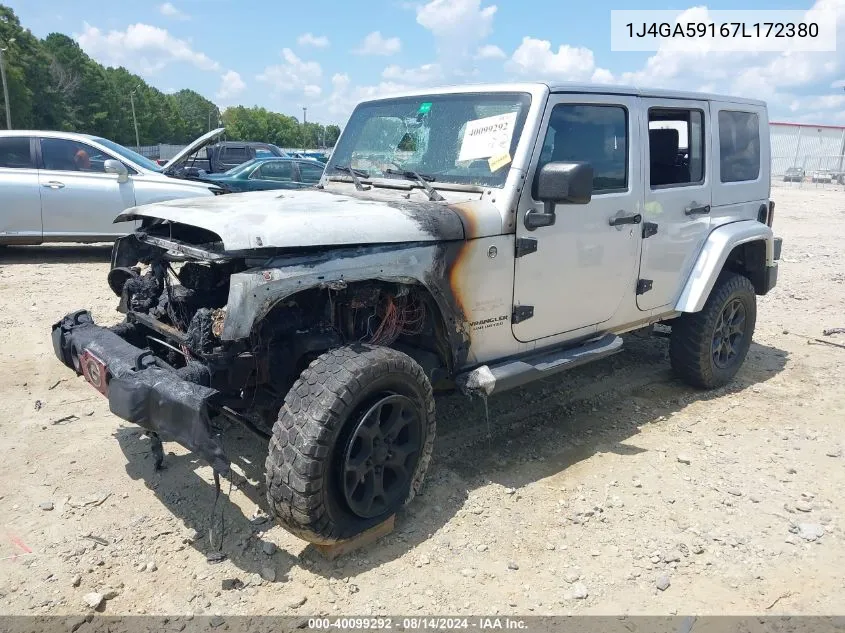 1J4GA59167L172380 2007 Jeep Wrangler Unlimited Sahara