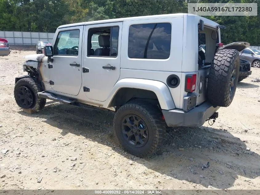 2007 Jeep Wrangler Unlimited Sahara VIN: 1J4GA59167L172380 Lot: 40099292